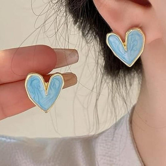 Blue Heart Earring