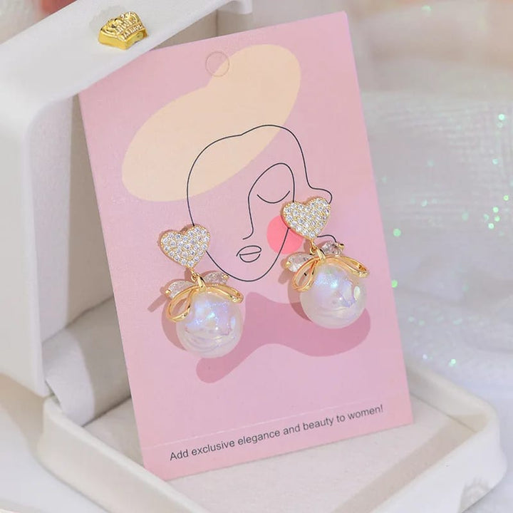 Sweetheart Pearl Drop Earring