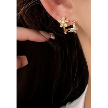 Korean Floral Spark Stud Earrings