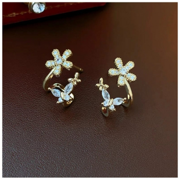 Korean Floral Spark Stud Earrings