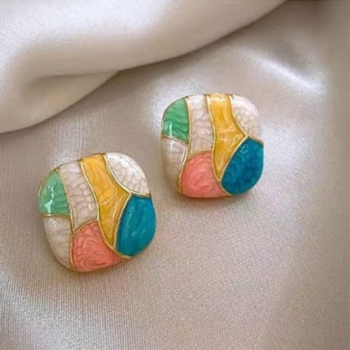 Multi square Korean Earring