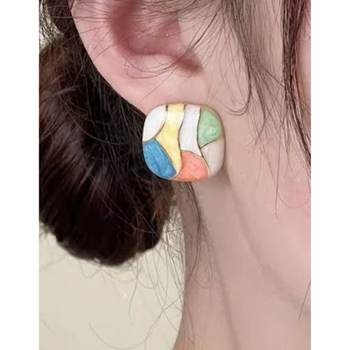 Multi square Korean Earring