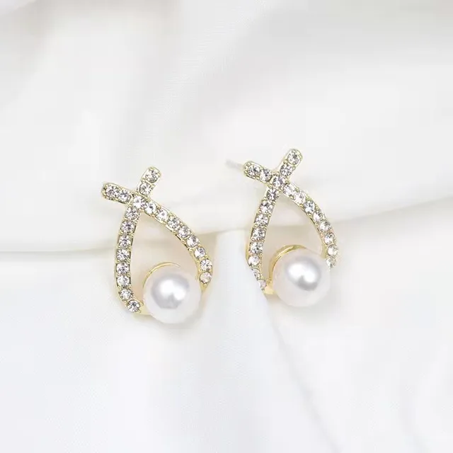 White Pearl Korean Earring