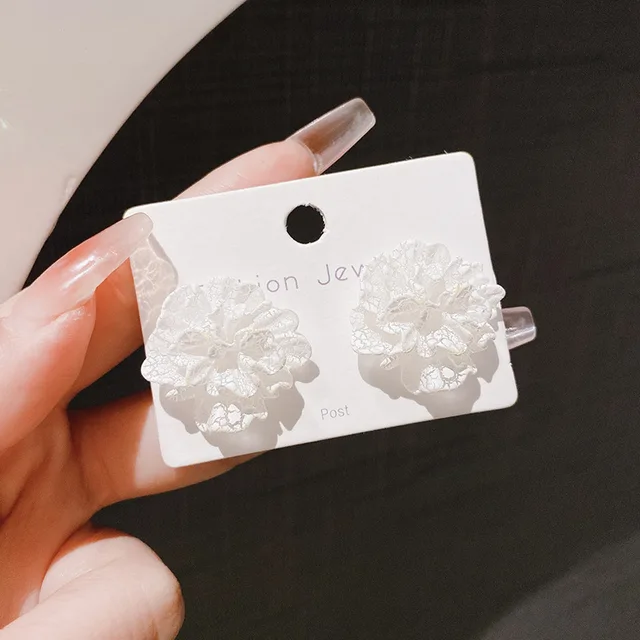 White Flower Earring