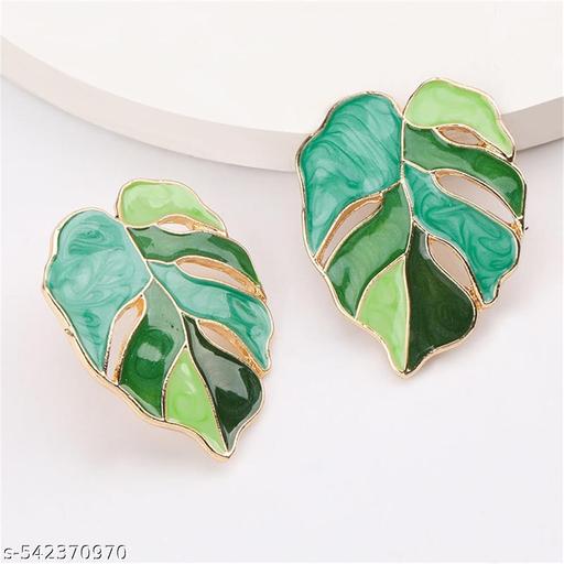 Green Leave Korean Earring