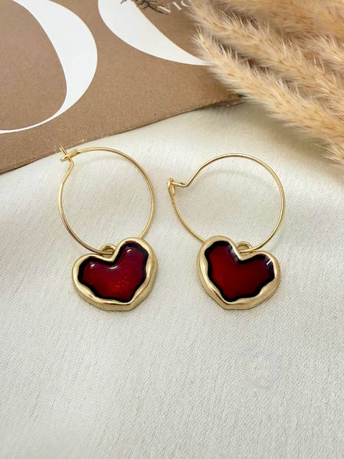Heart Long Korean Hoop