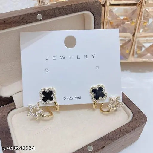 Black Trendy Korean Earring