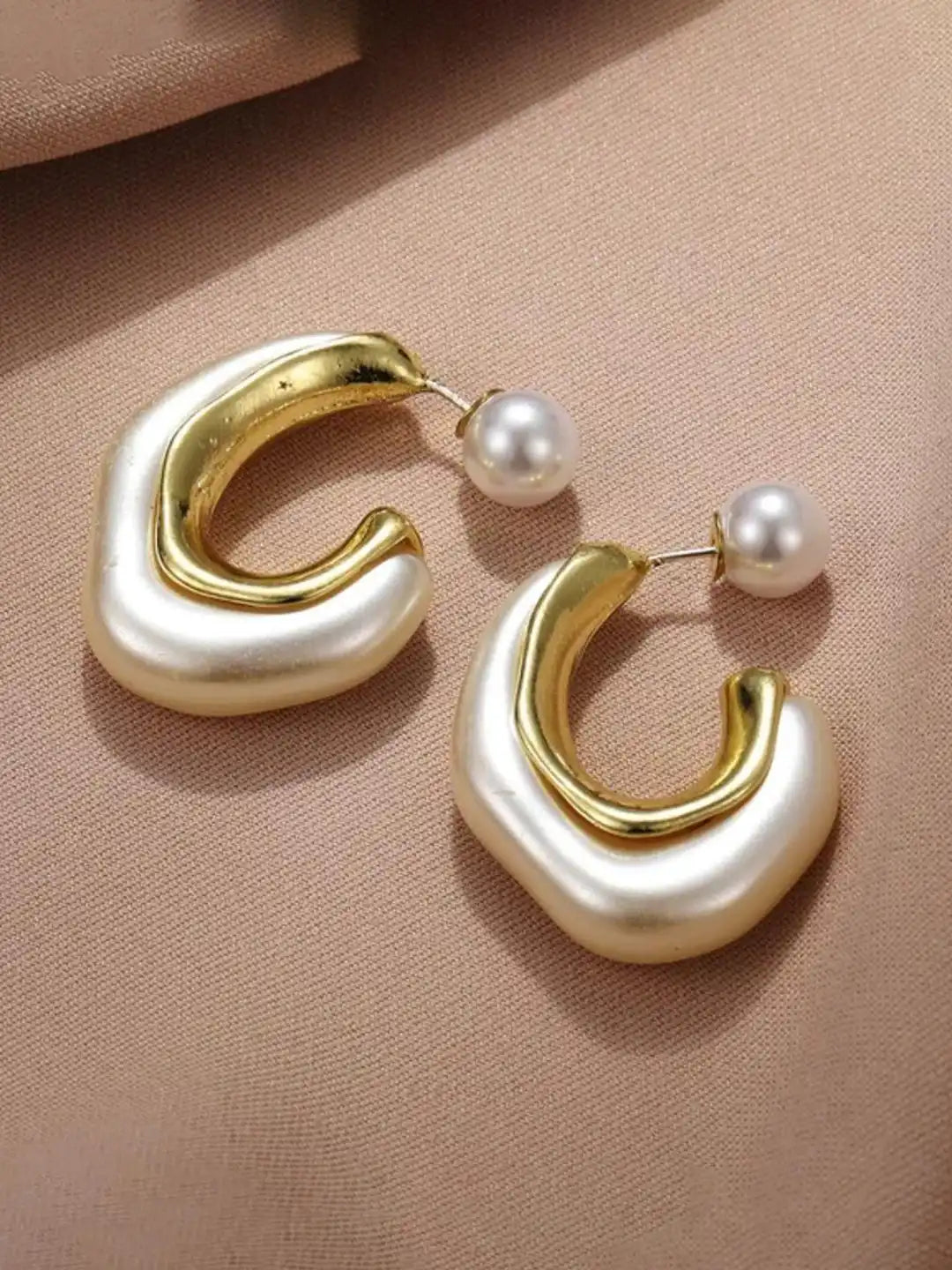 White Pearl Korean Earring