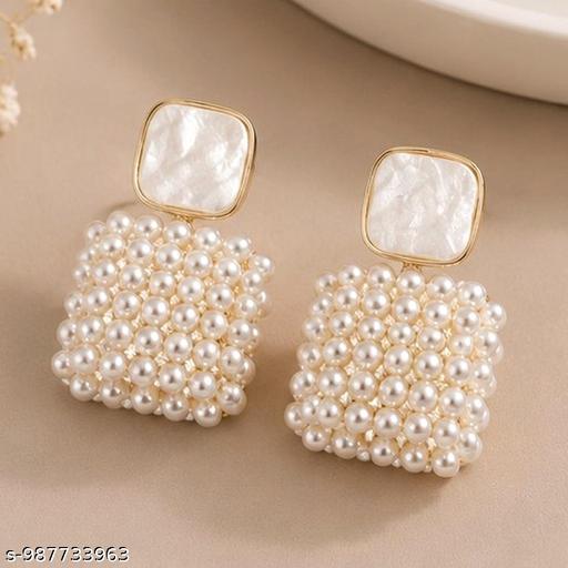Pearl Long Korean Earring