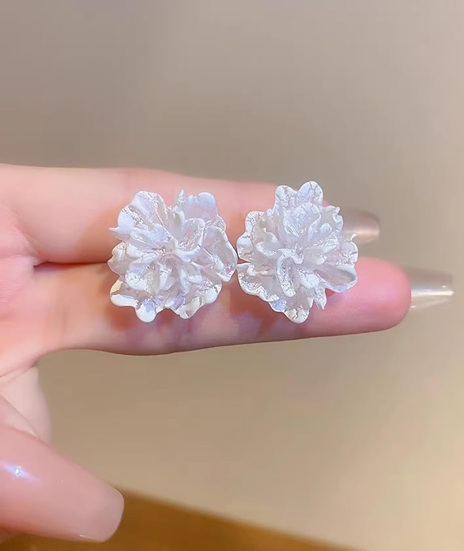 White Flower Earring