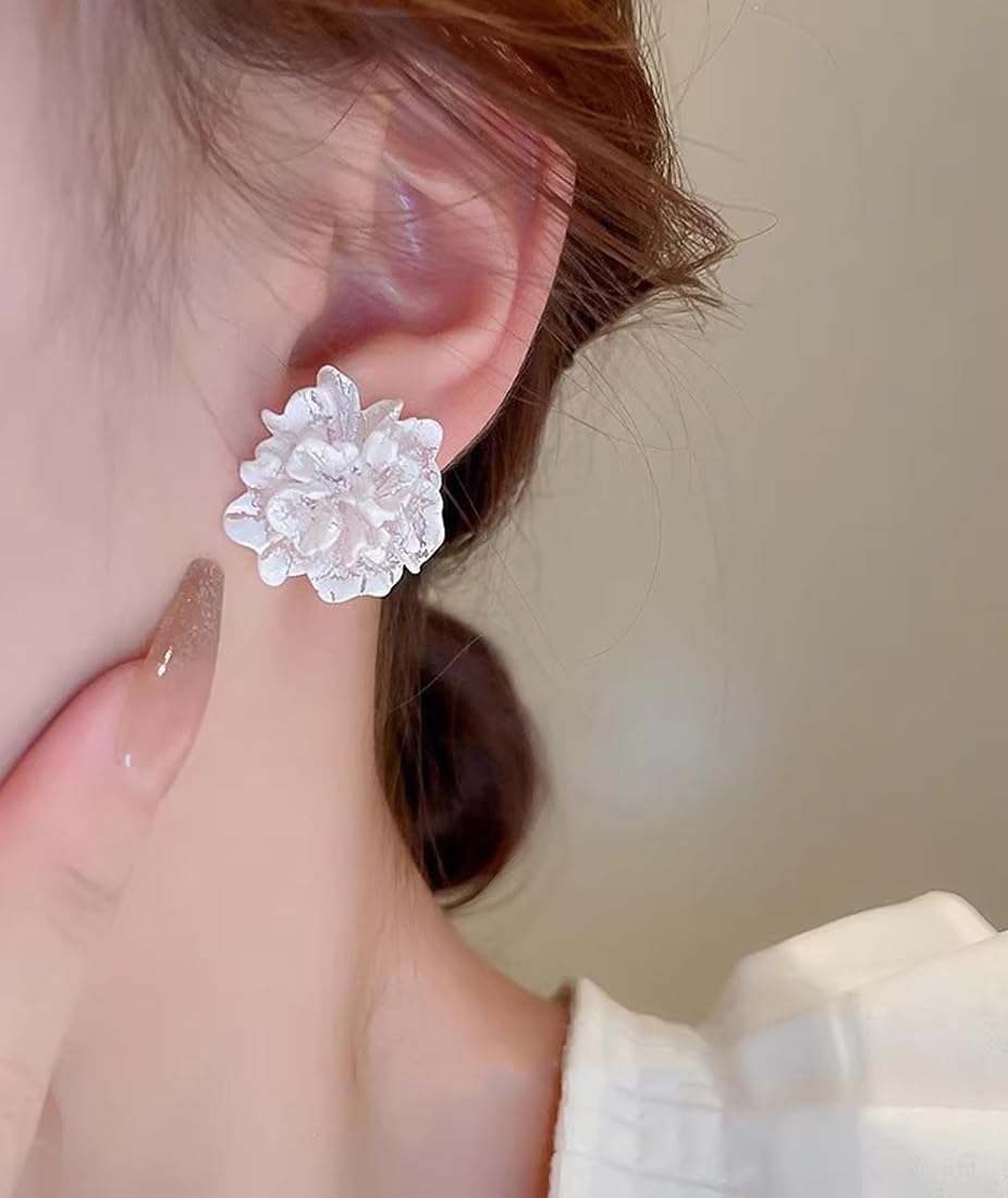 White Flower Earring