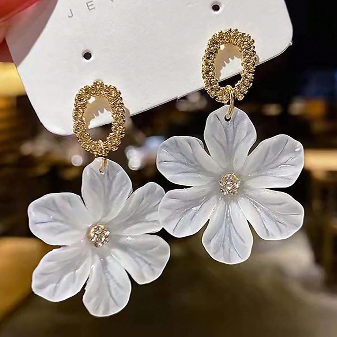Long Flower Korean Earring