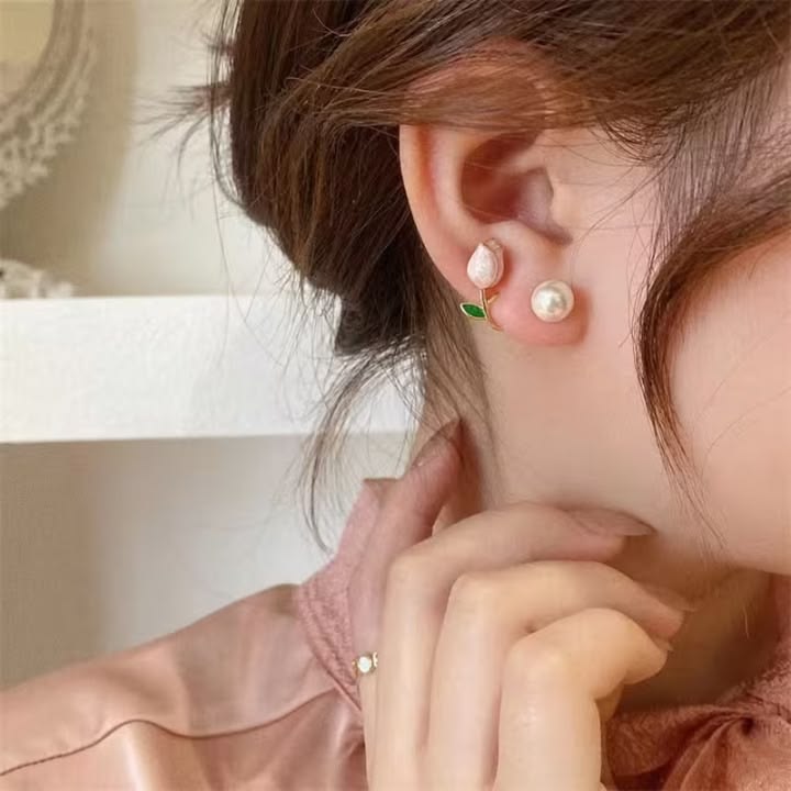 Tulip Flower Korean Stud Earring