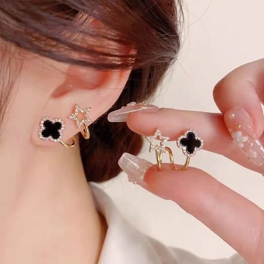 Black Trendy Korean Earring