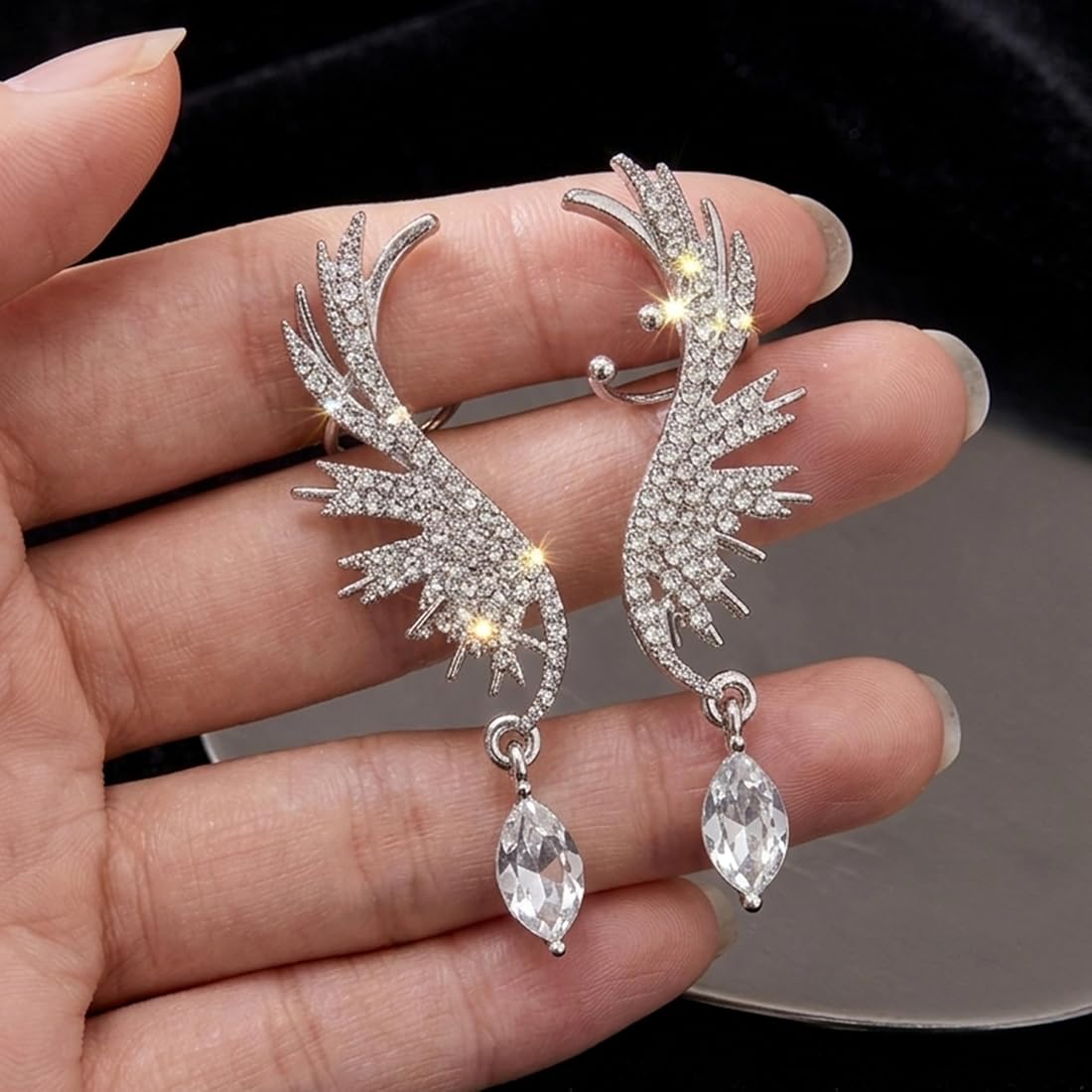 Stone designer Korean Long earring