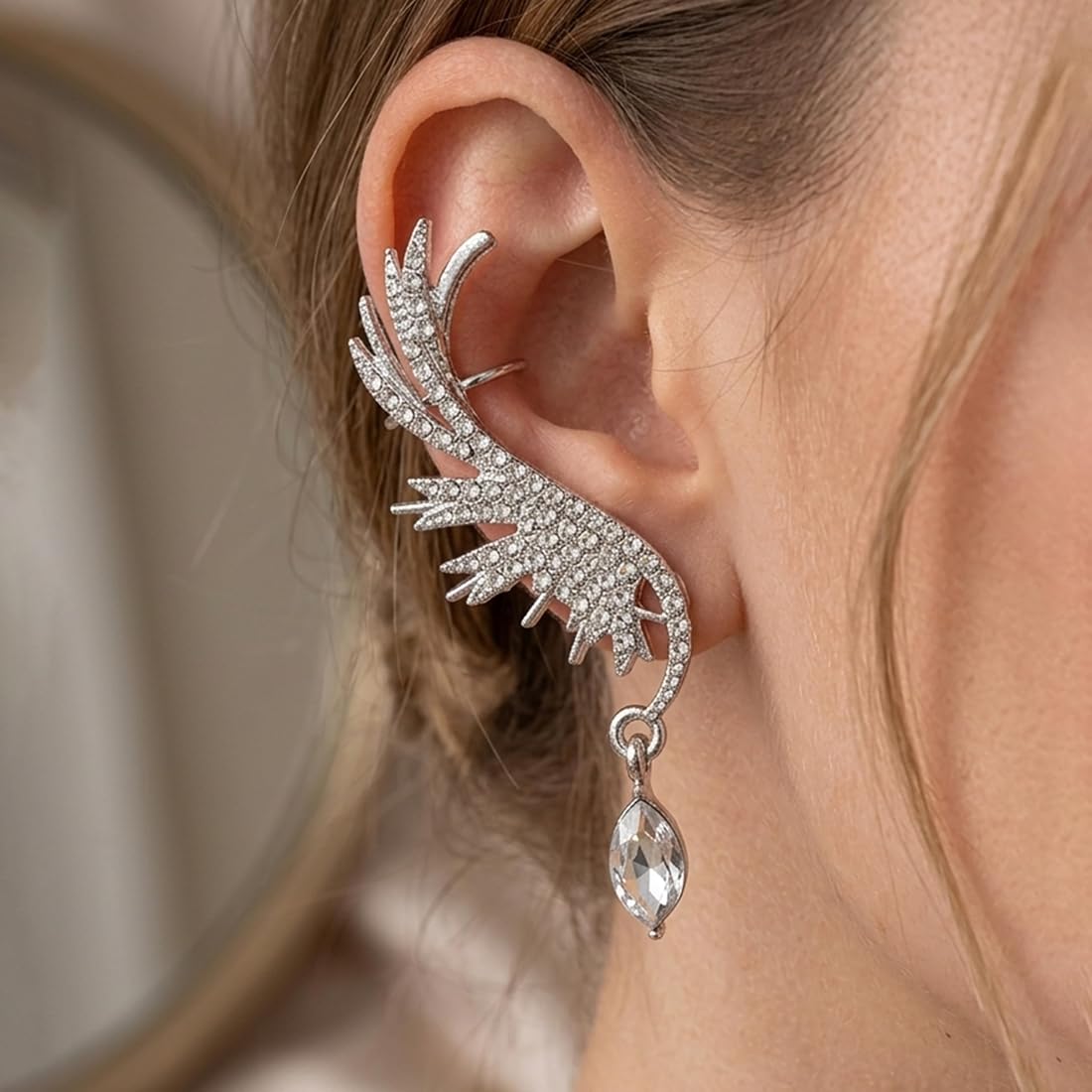 Stone designer Korean Long earring
