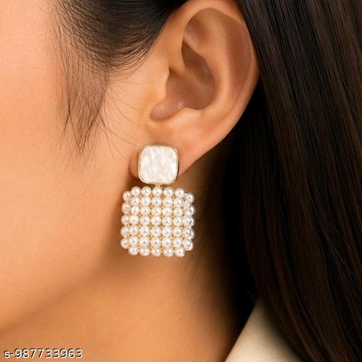 Pearl Long Korean Earring