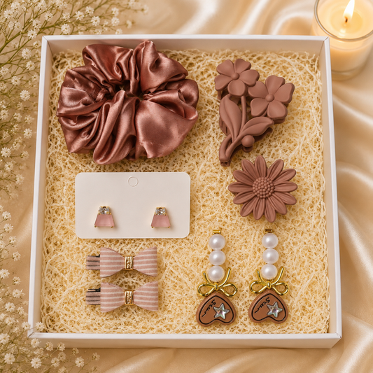 Elegant Blush Hair Accessories Gift Set
