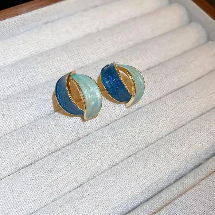Enamel Hoop Earring