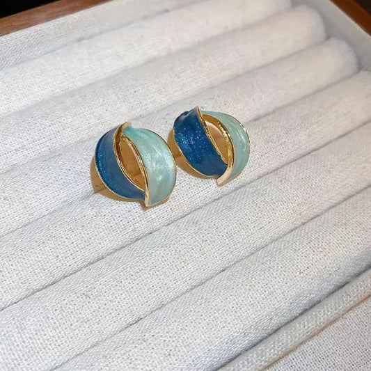 Enamel Hoop Earring