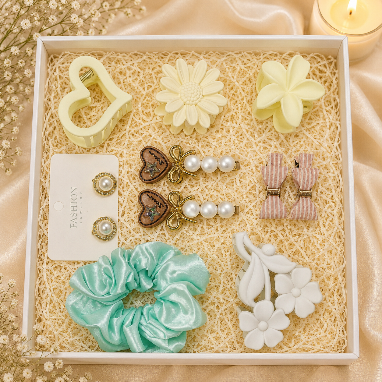 Elegant Pastel Hair Accessories Gift Box