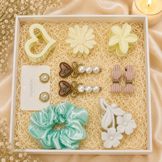 Elegant Pastel Hair Accessories Gift Box