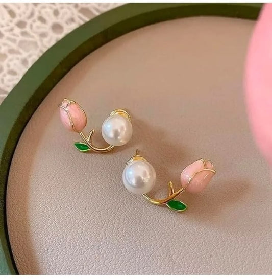 Tulip Flower Korean Stud Earring