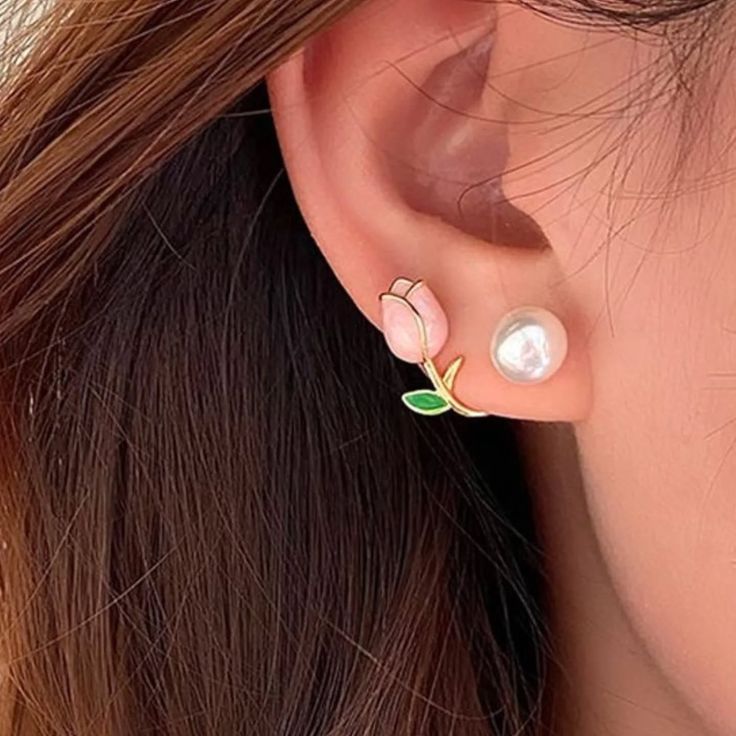 Tulip Flower Korean Stud Earring