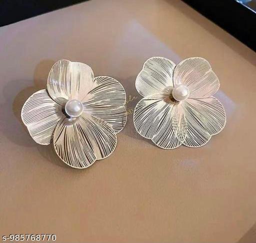 Silver Flower Korean Earring