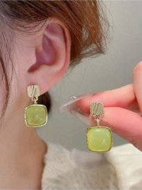 Green Korean earring